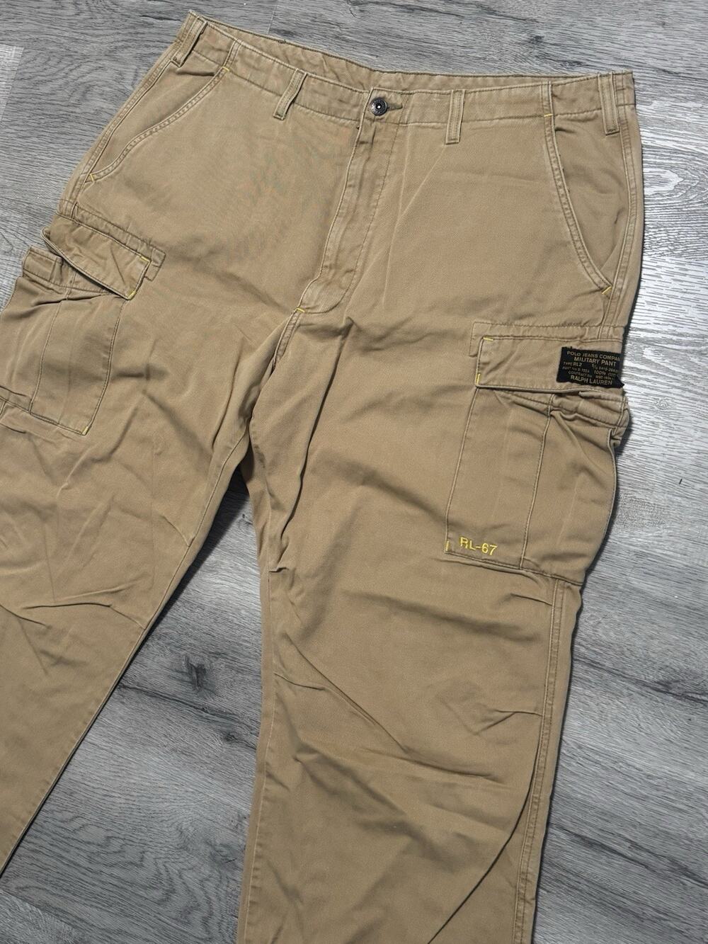 Vintage Polo Ralph Lauren Military Cargo Pants RL-67 36x34 RARE Surplus
